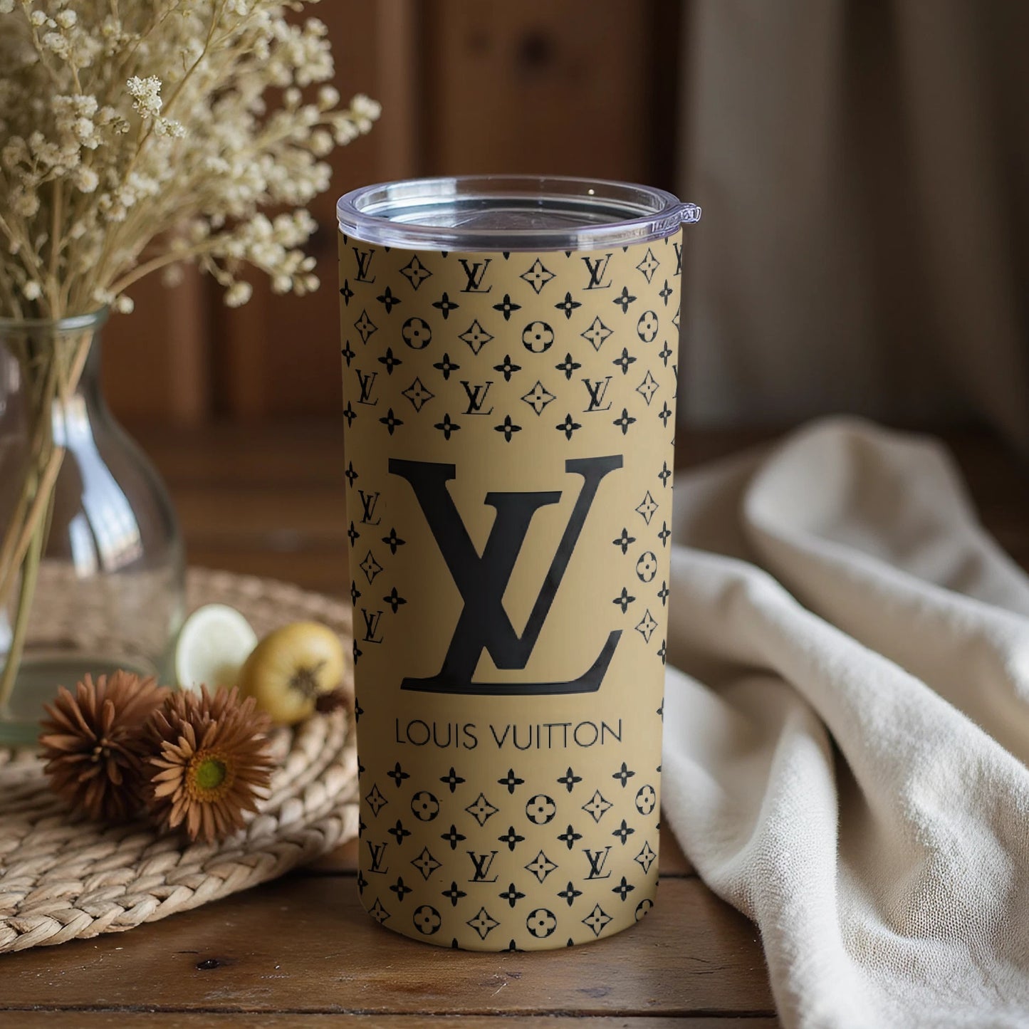 Elegant Monogrammed Insulated Travel Mug Accessory