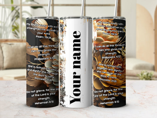 Inspirational Quotes Custom Tumbler with Your Name