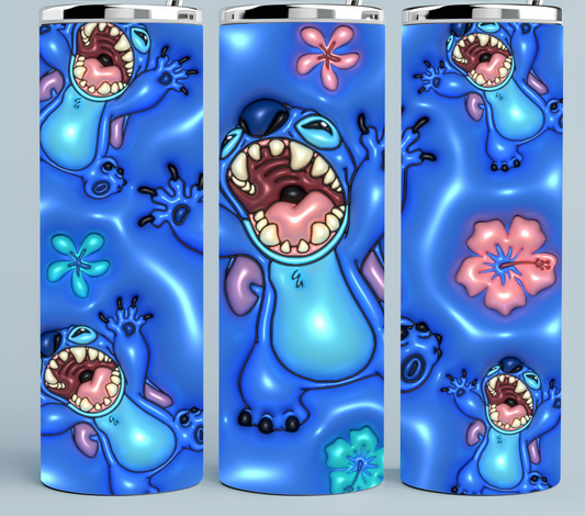 Stitch 3D Inflated tumbler