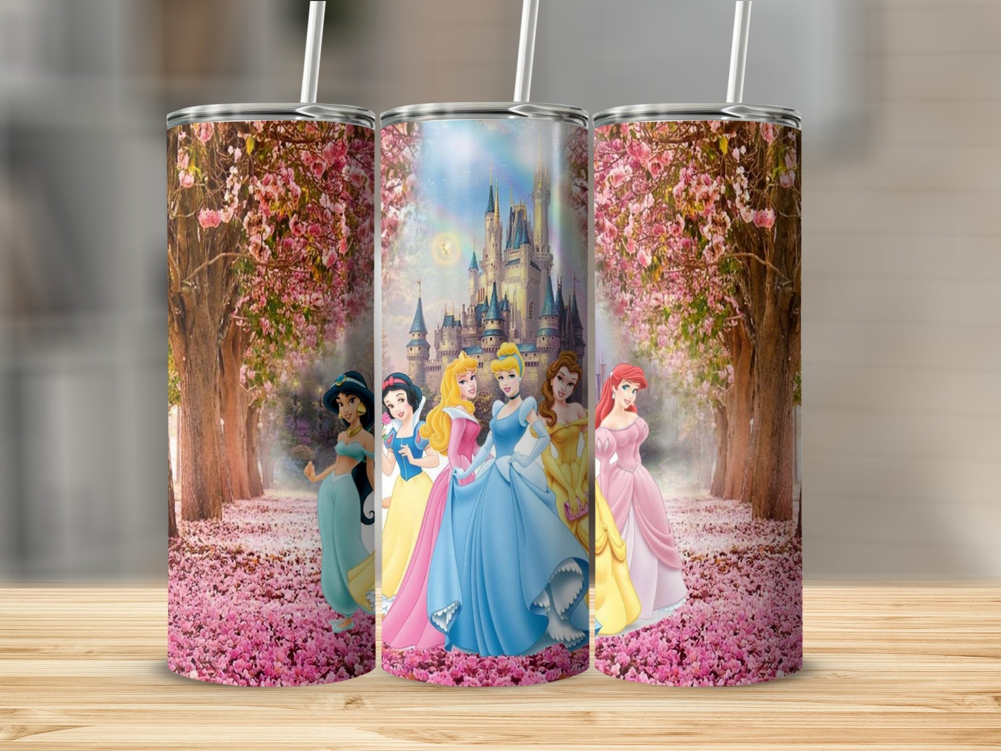 Enchanting Princess Castle Design Tumbler Cup