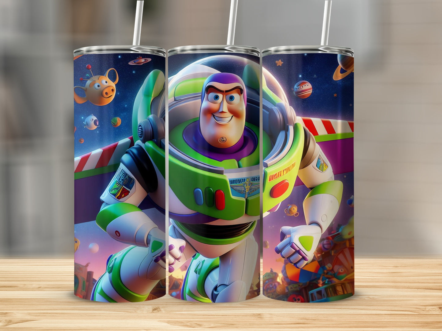 Space Hero Themed Insulated Stainless Steel Tumbler