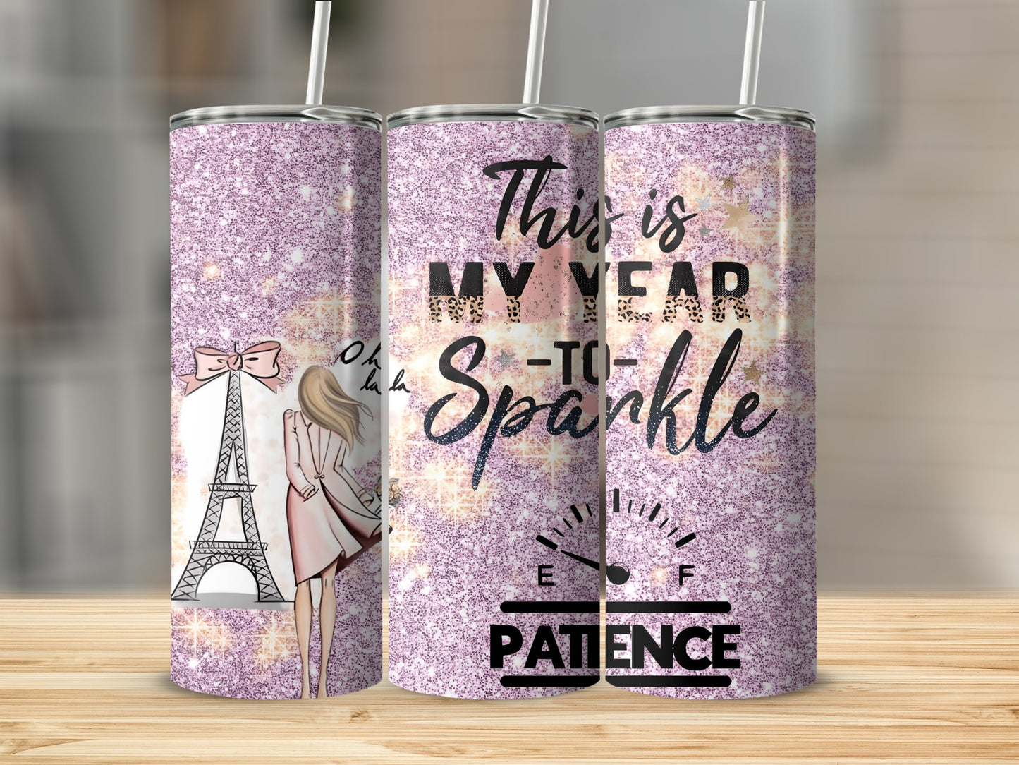 Sparkling Eiffel Tower Design This is My Year Tumbler