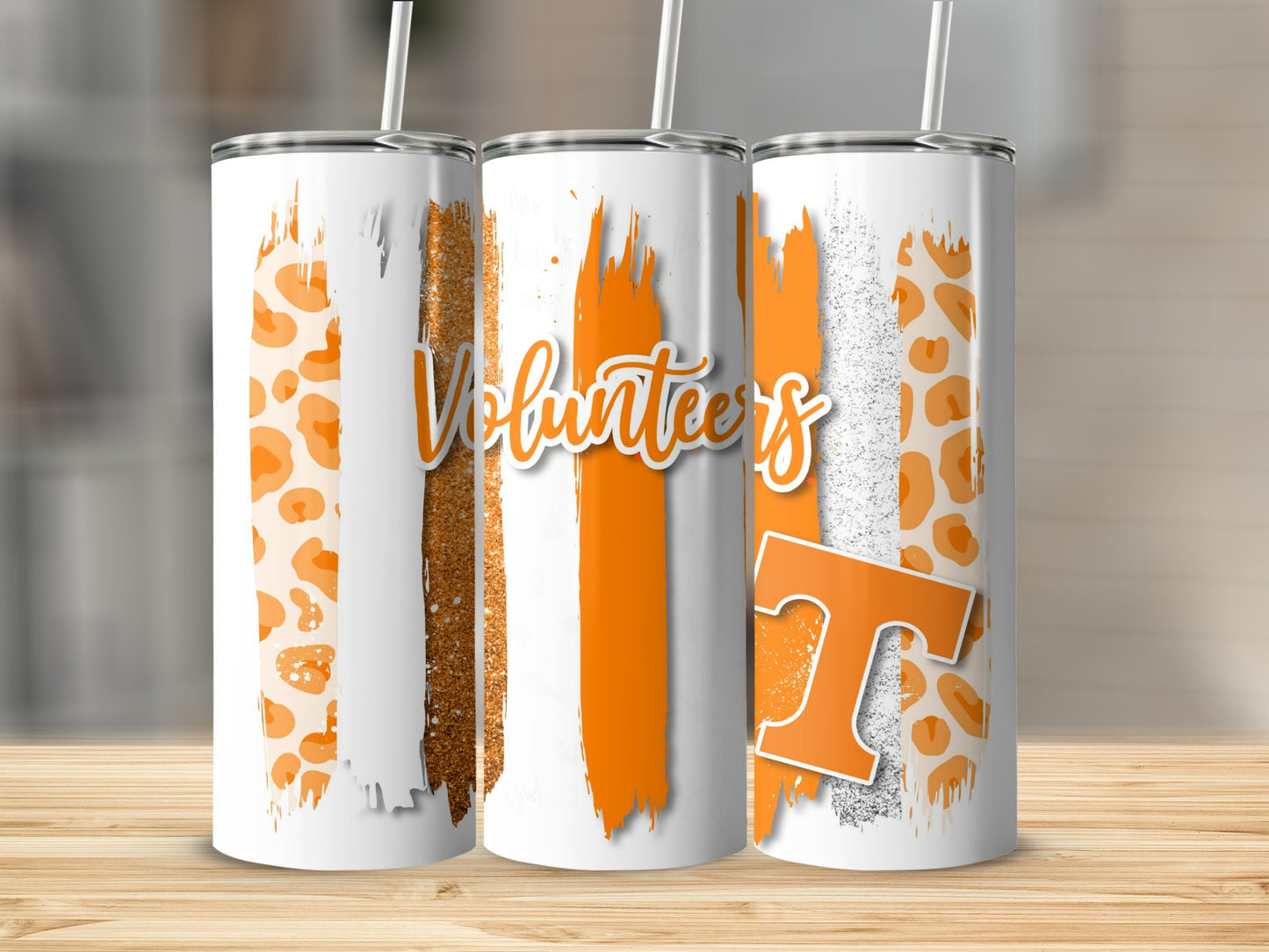 Volunteers Design Orange Stripes Themed Novelty Tumblers