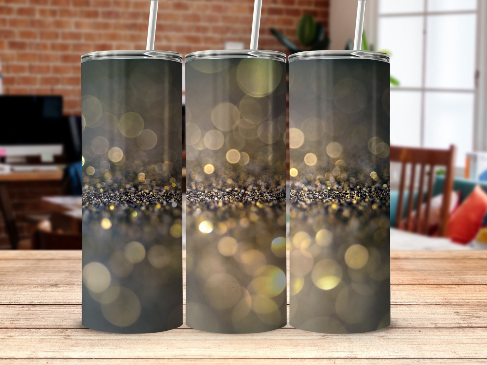 Abstract Glitter Art Tall Drink Tumbler