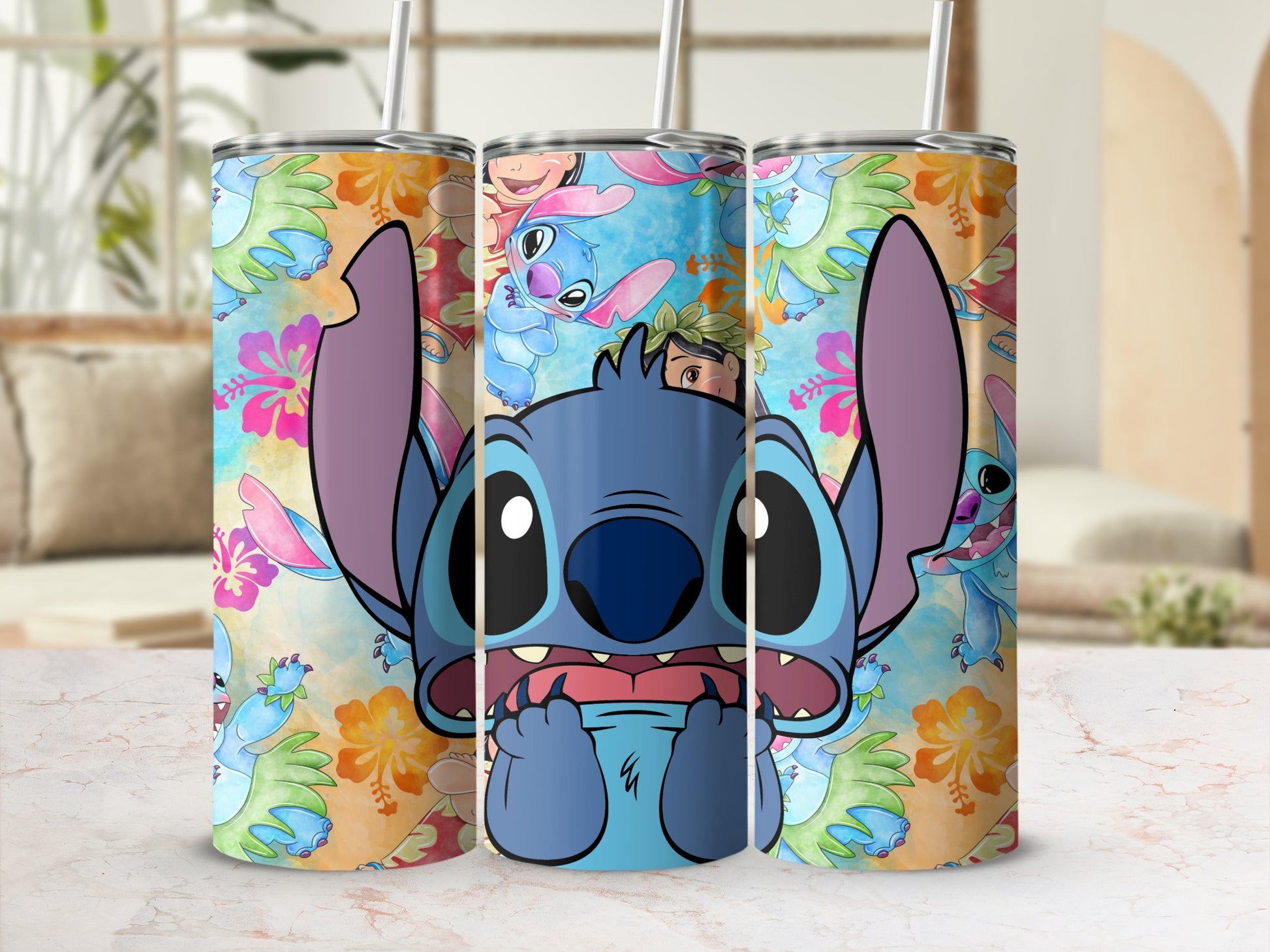 Colorful Tropical Character Design Drinkware