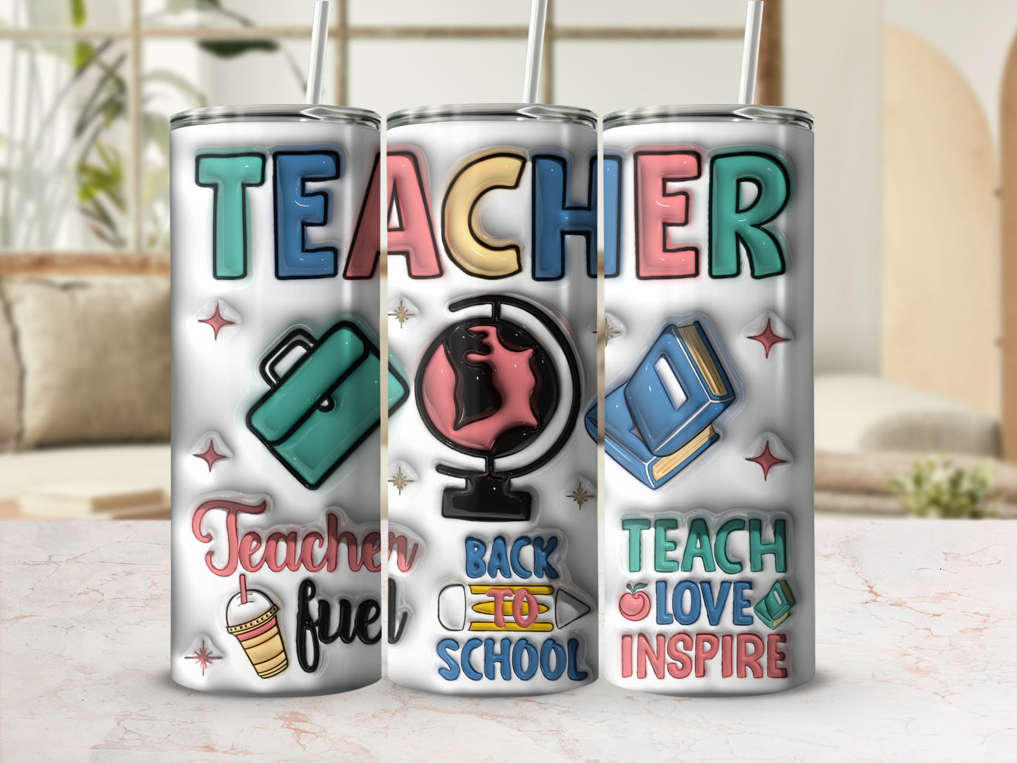 Tumbling teachers fuel love and inspire with school-themed tumblers.