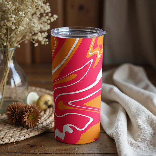 Vibrant Abstract Swirl Art Design Insulated Tumbler