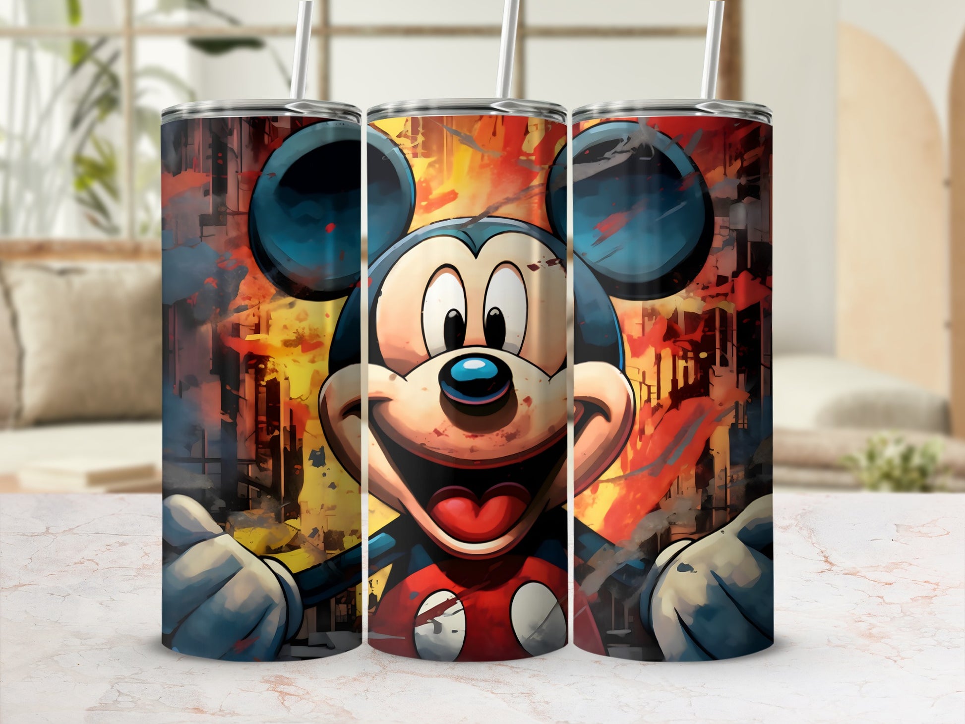Vibrant Mickey Mouse Art Insulated Tumbler Product
