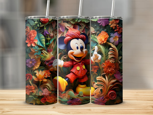 Floral Fantasy Mickey Mouse Tumbler