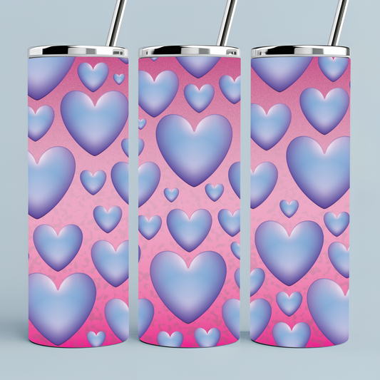 Light Blue/Purple with pink shades tumbler