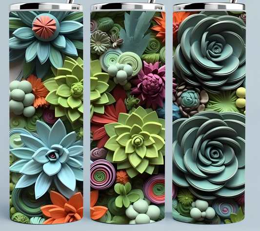 Succulents tumbler
