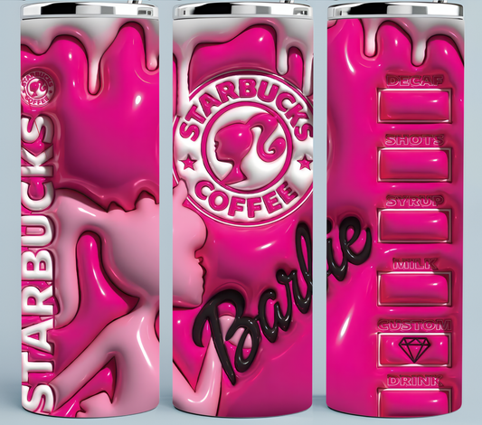 Barbie Starbuck 3D tumbler