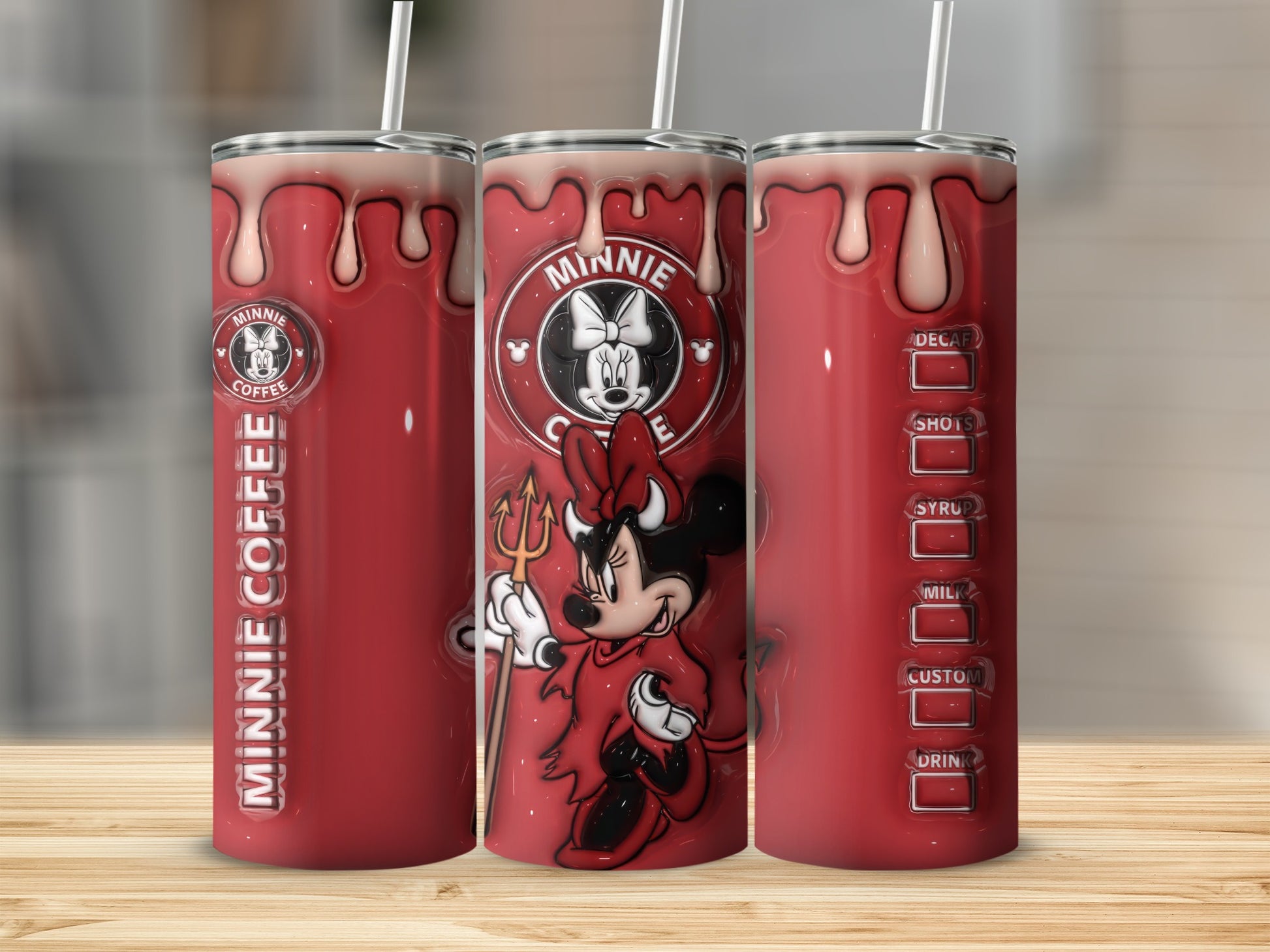 Minnie Coffee Devil Tumbler with Customizable Options