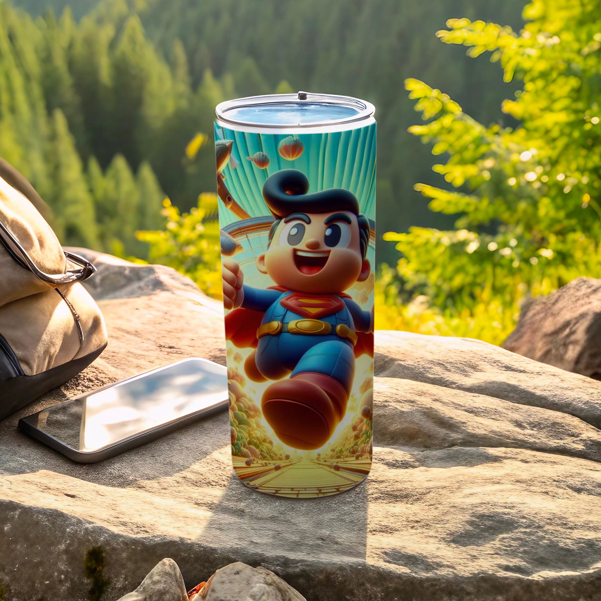 Cartoon Superhero Character Tumbler for Kids