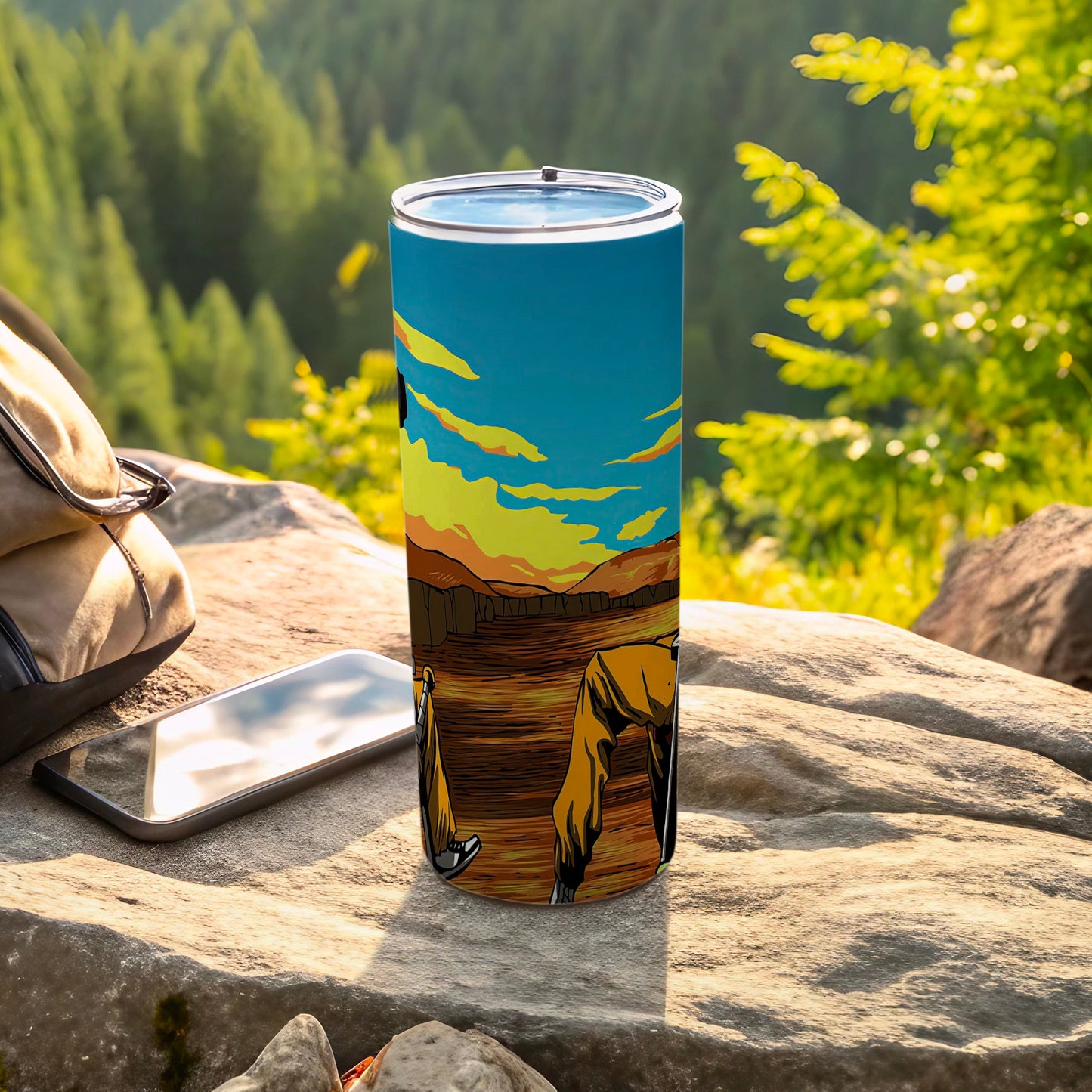 Vibrant Scenic Mountain Adventure Travel Tumbler Cup