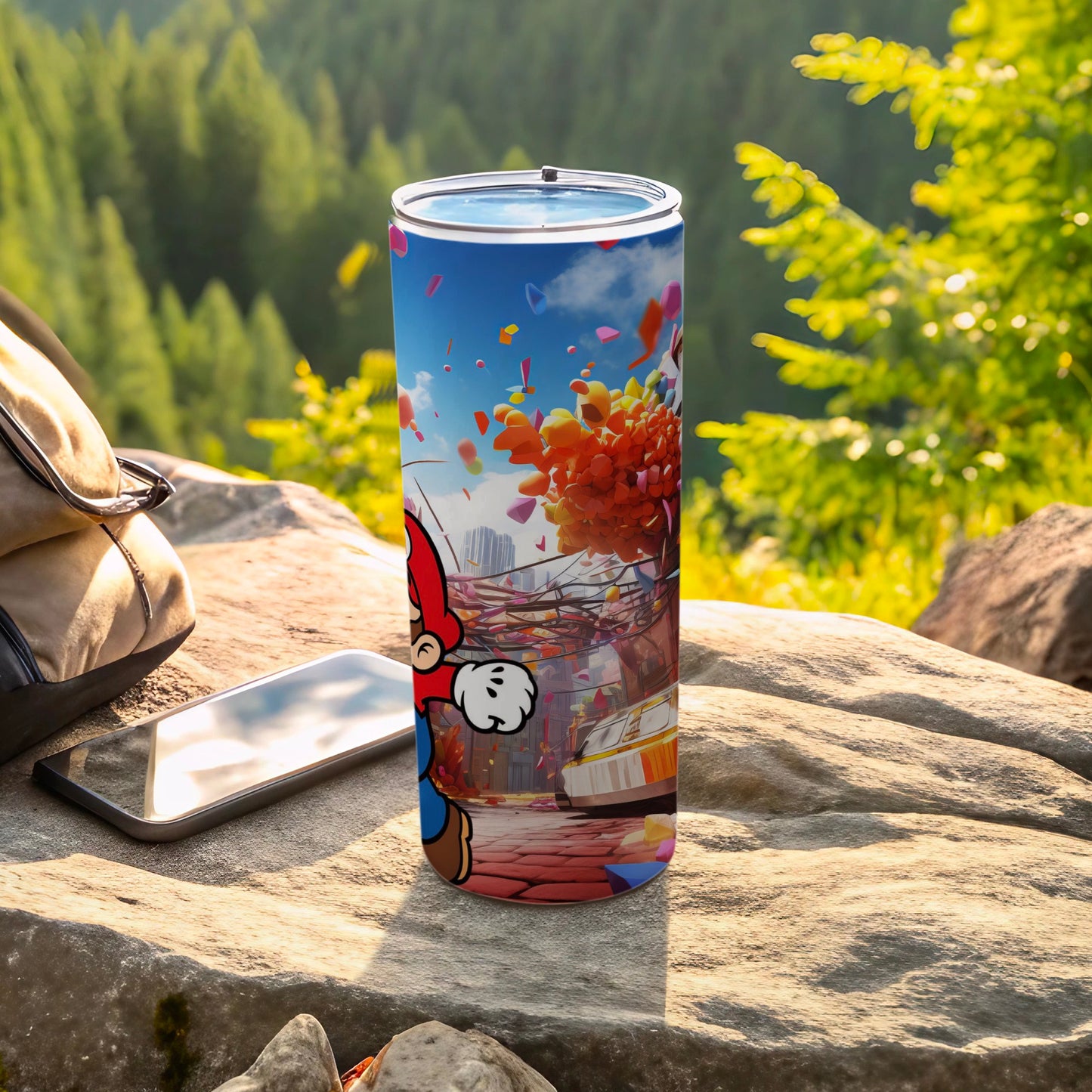 Vibrant Adventure-Themed Insulated Tumbler