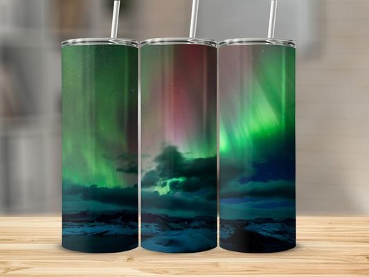 Aurora Borealis Northern Lights Design Tumbler Product