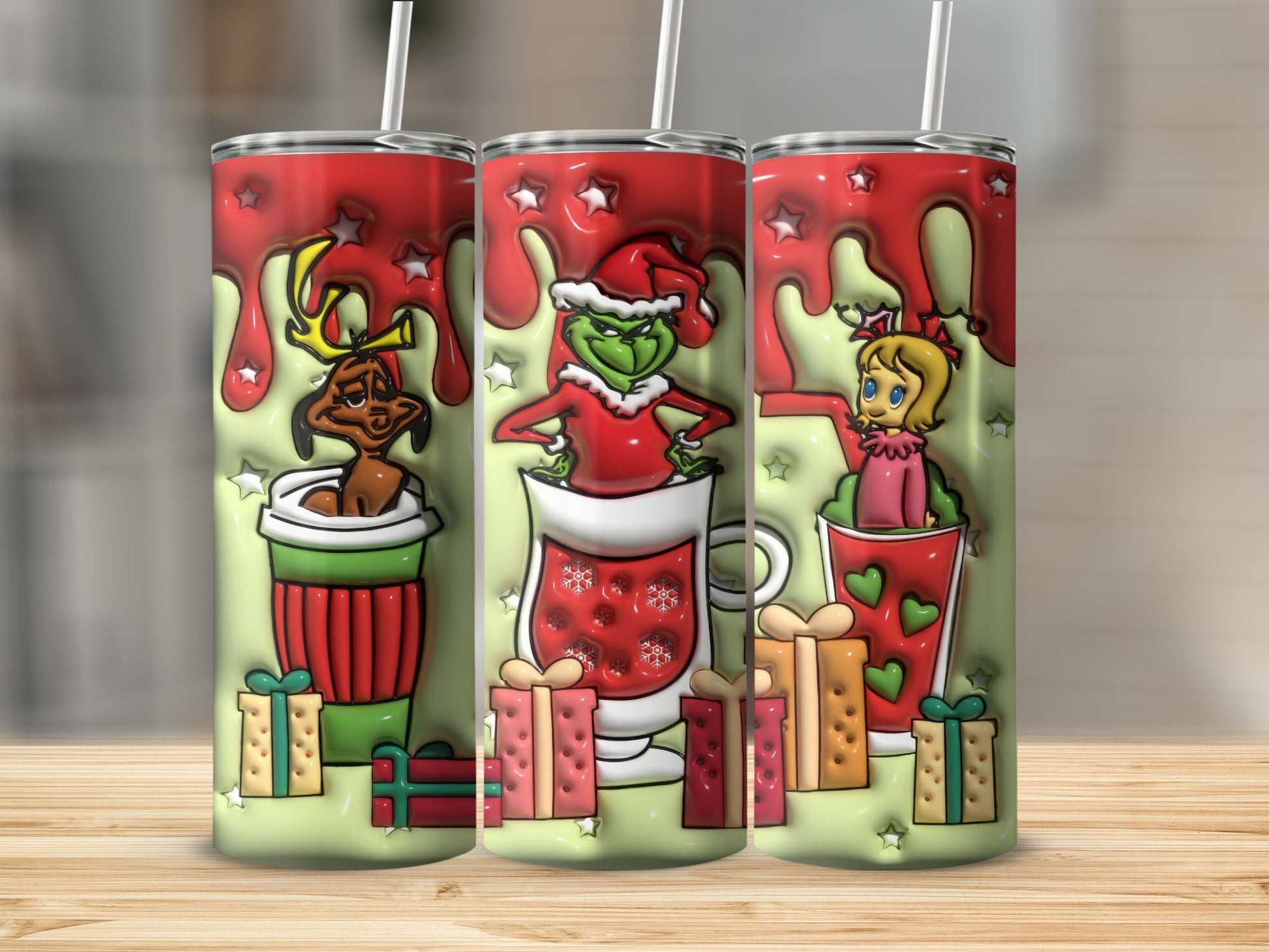 Holiday Character Tumbler Christmas Gift Themed Item