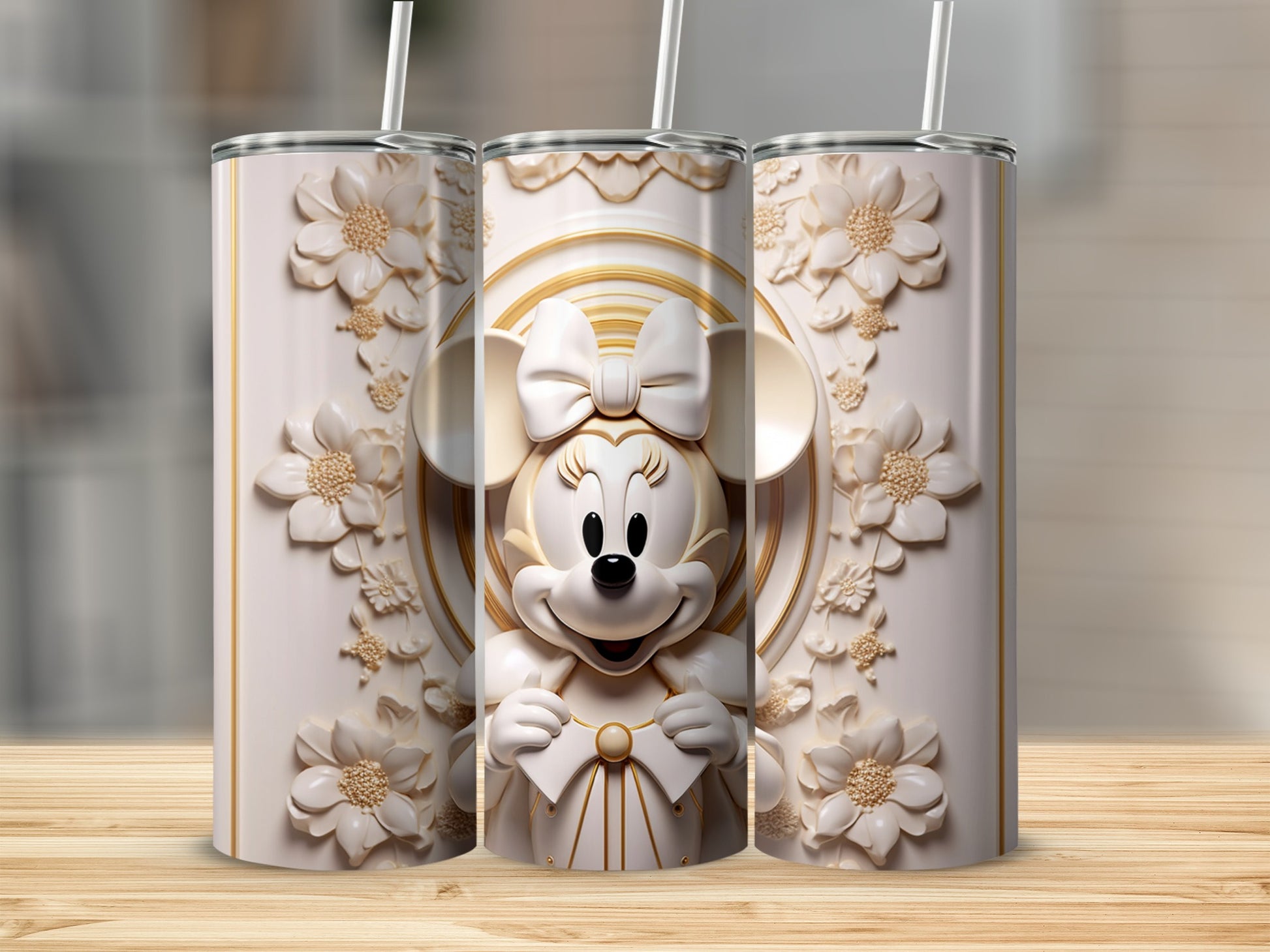 Beautifully Engraved Minnie Mouse Design Tumbler Product