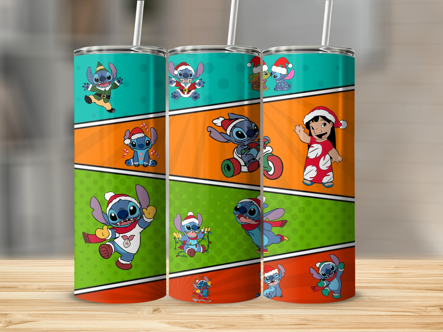 Colorful Holiday Theme Stainless Steel Tumbler