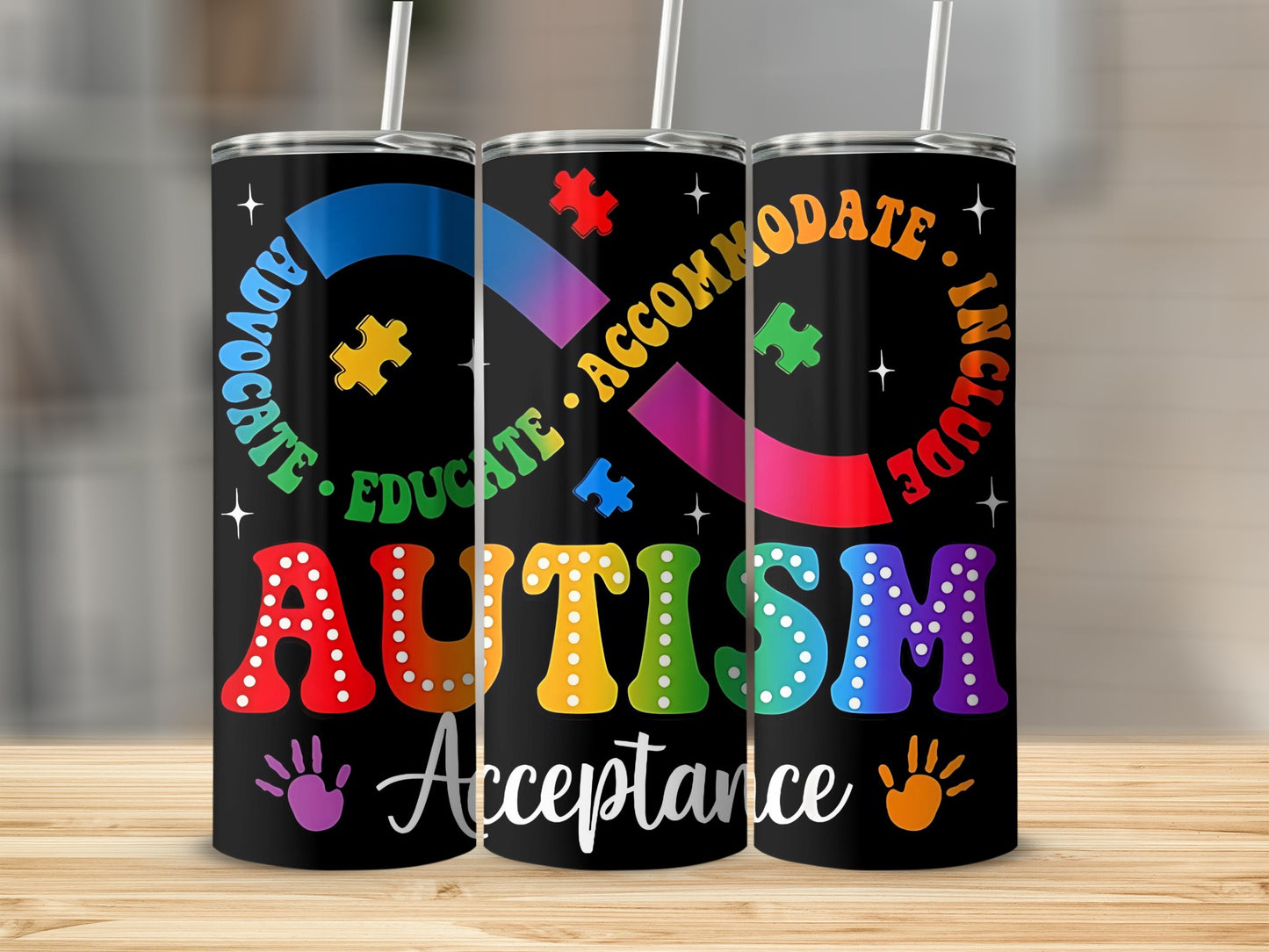 Advocate Educate Accommodate Autism Acceptance Product