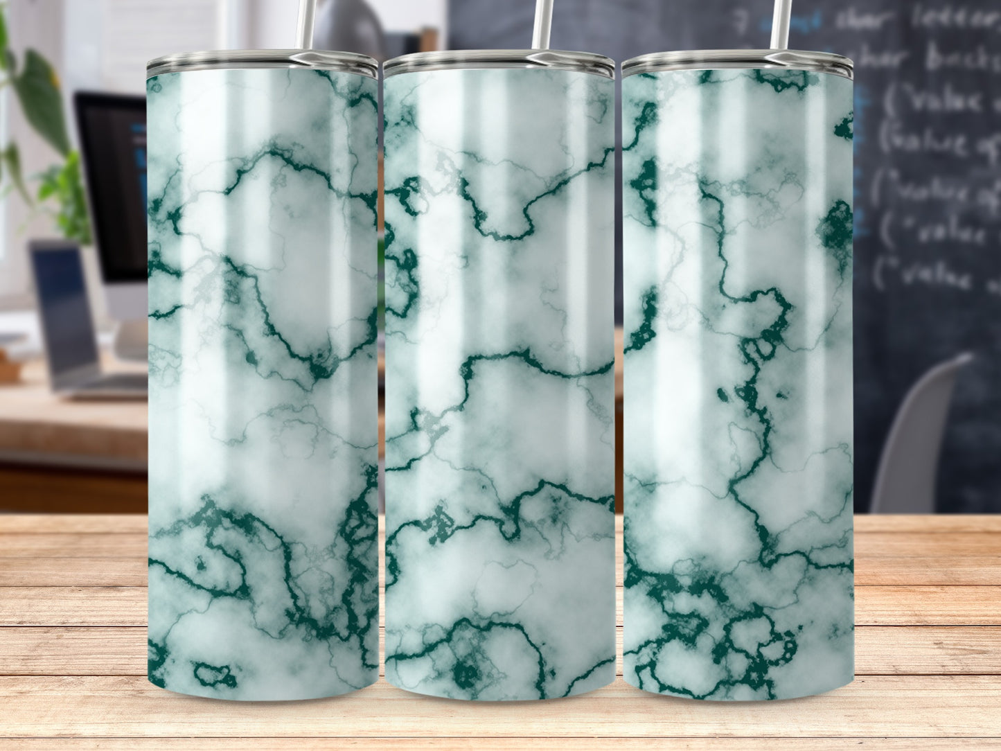 Green White Marble Swirl Pattern Drinkware product type