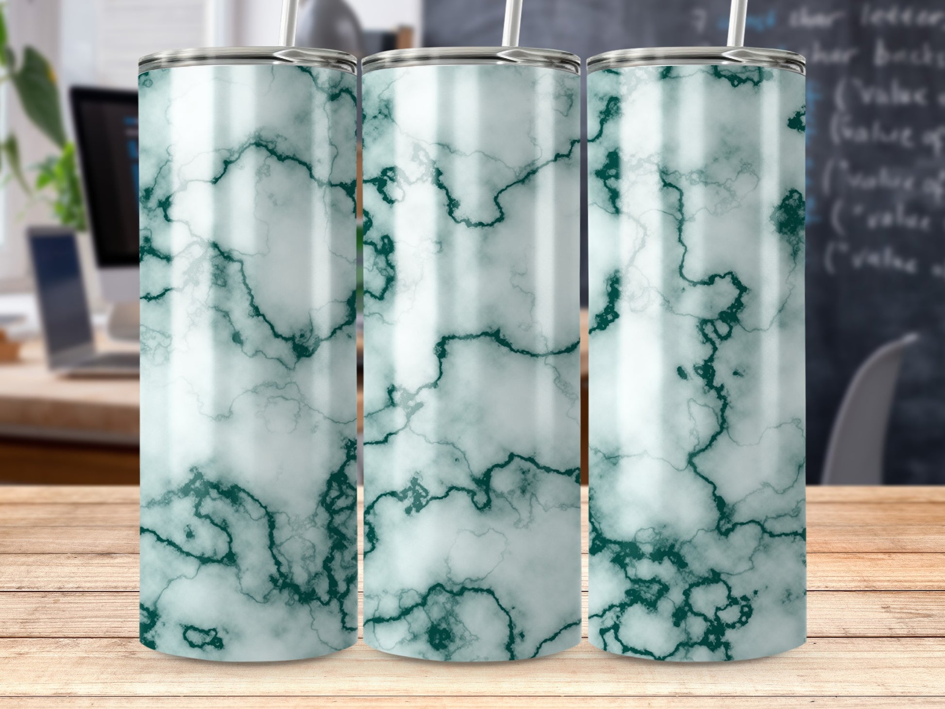 Green White Marble Swirl Pattern Drinkware product type