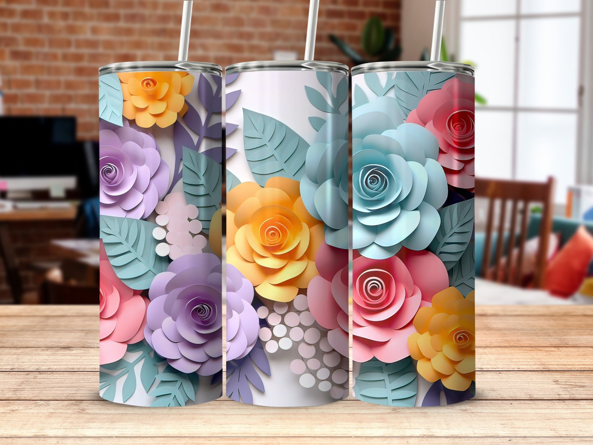Floral Design 20oz Skinny Tumbler product