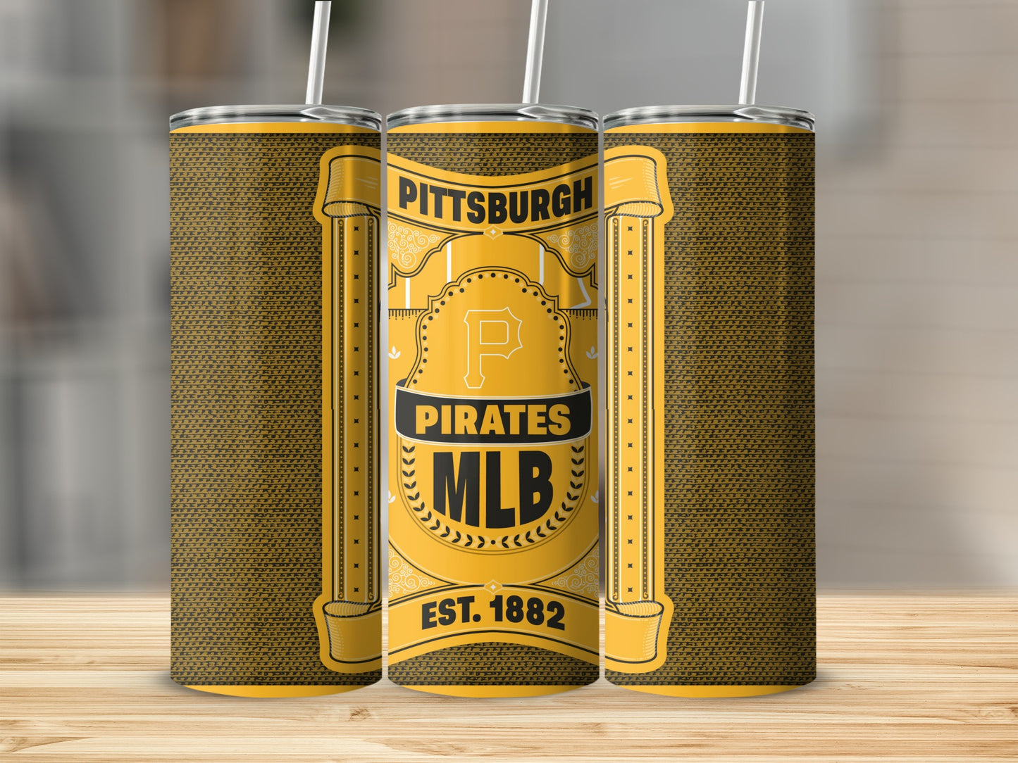 Pittsburgh Pirates MLB Established 1882 Design Tumbler