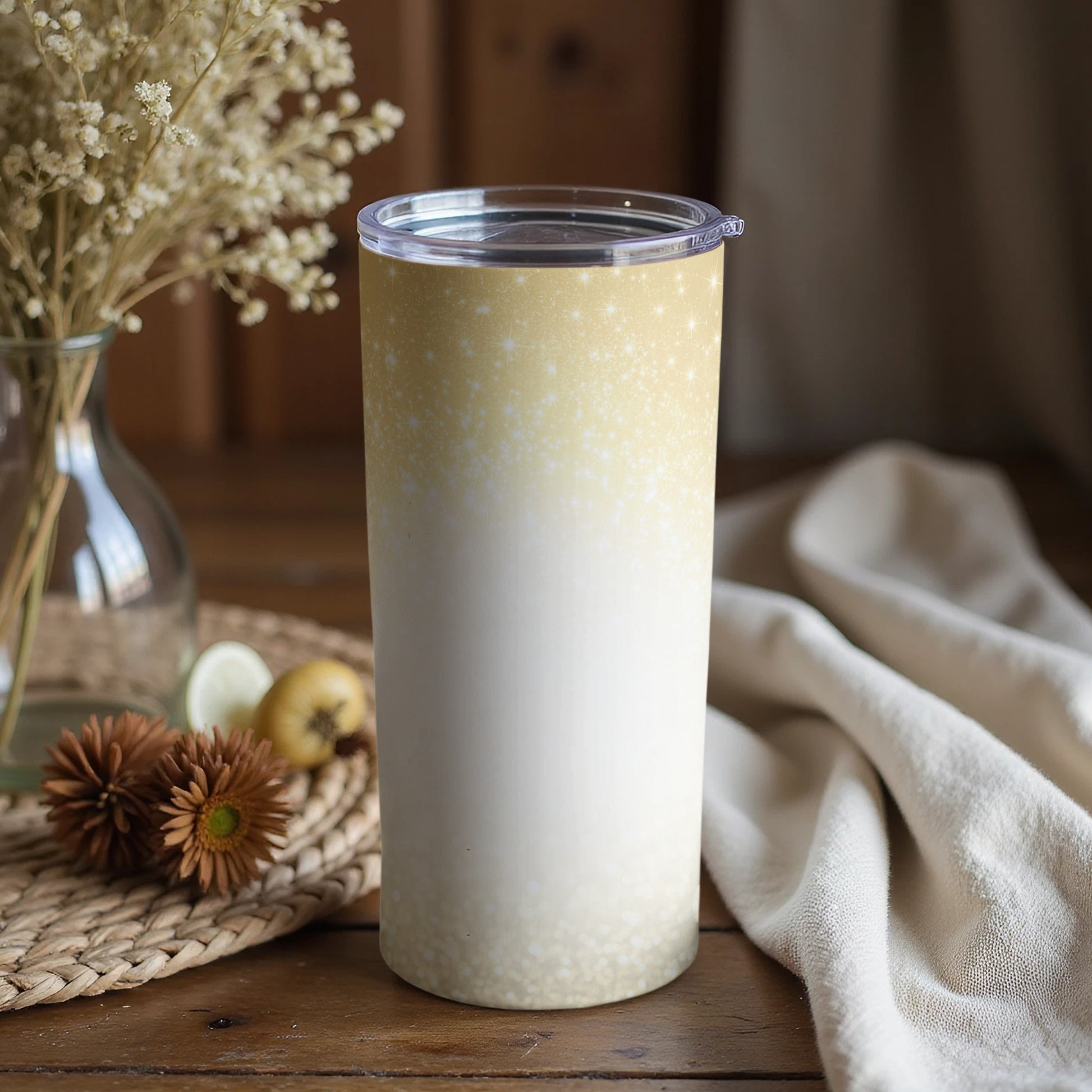 Shimmering Gradient Tumbler With Lid for Everyday Use