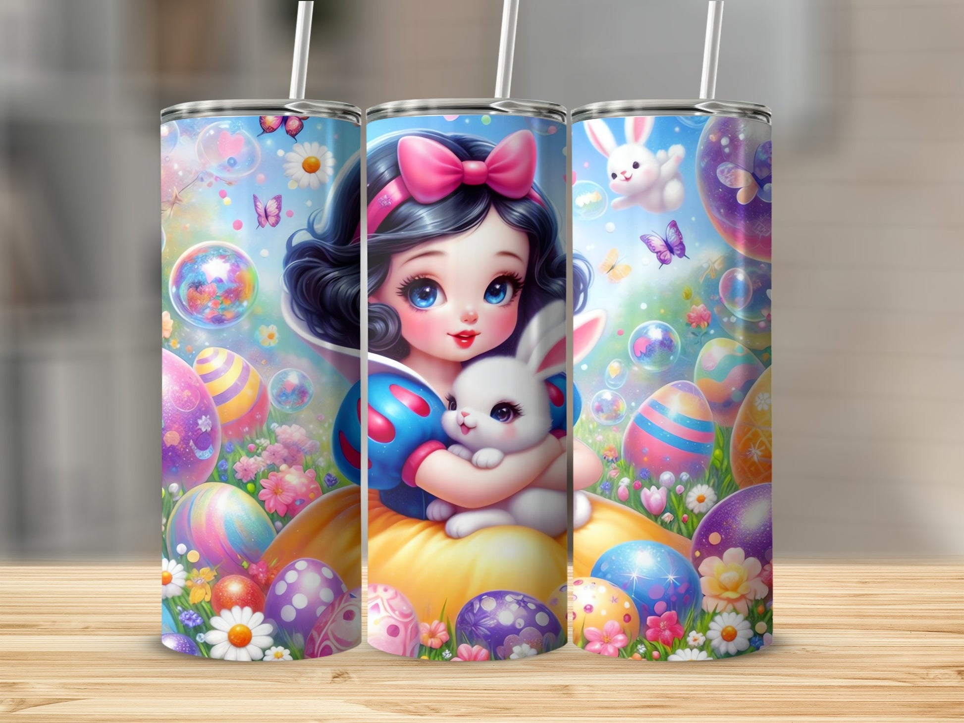 Snow White Princess Bunny Easter Eggs Butterflies Bubbles product type