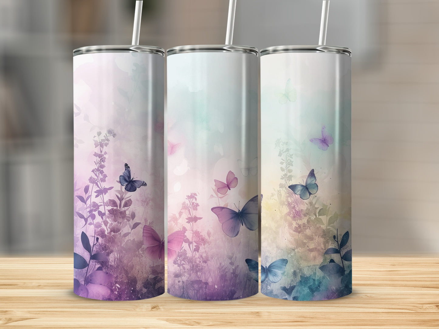 Watercolor Butterfly Garden Floral Drink Tumbler product type
Tumbler
Butterfly design
Floral pattern
Watercolor art
Gradient colors
Purple butterfly
Pink butterfly
Blue butterfly
Garden scene
Nature theme
Drinkware
Beverage holder
Insulated tumbler
Gift idea
Unique design
Aesthetic tumbler
Spring theme
Summer accessory
Wildflower print
Pastel shades