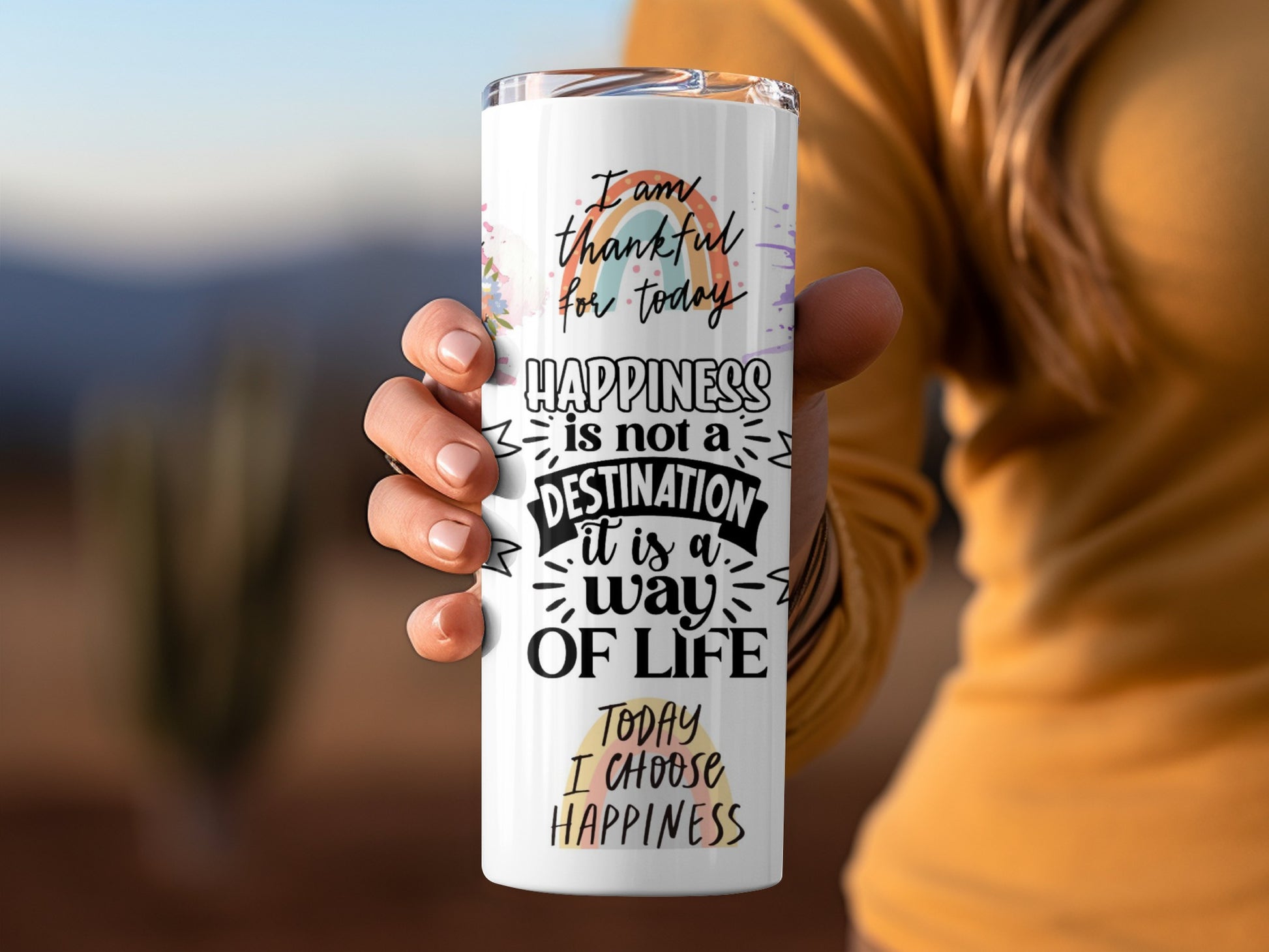 Happiness is Not a Destination Way of Life Tumbler