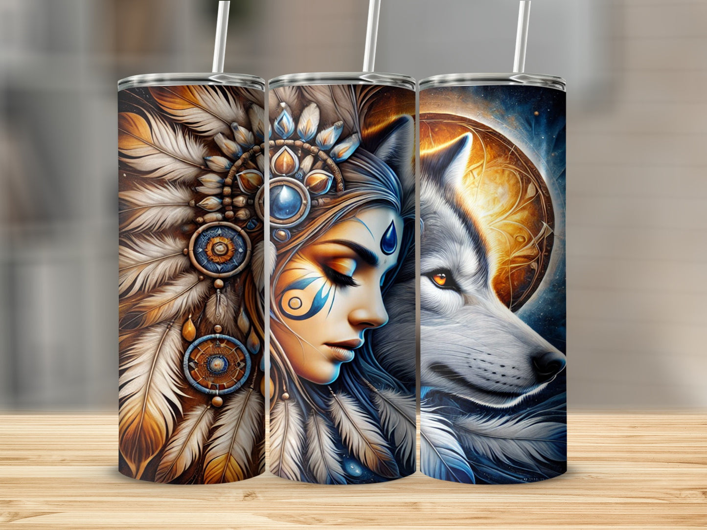 Native American Inspired Artistic Tumbler Set