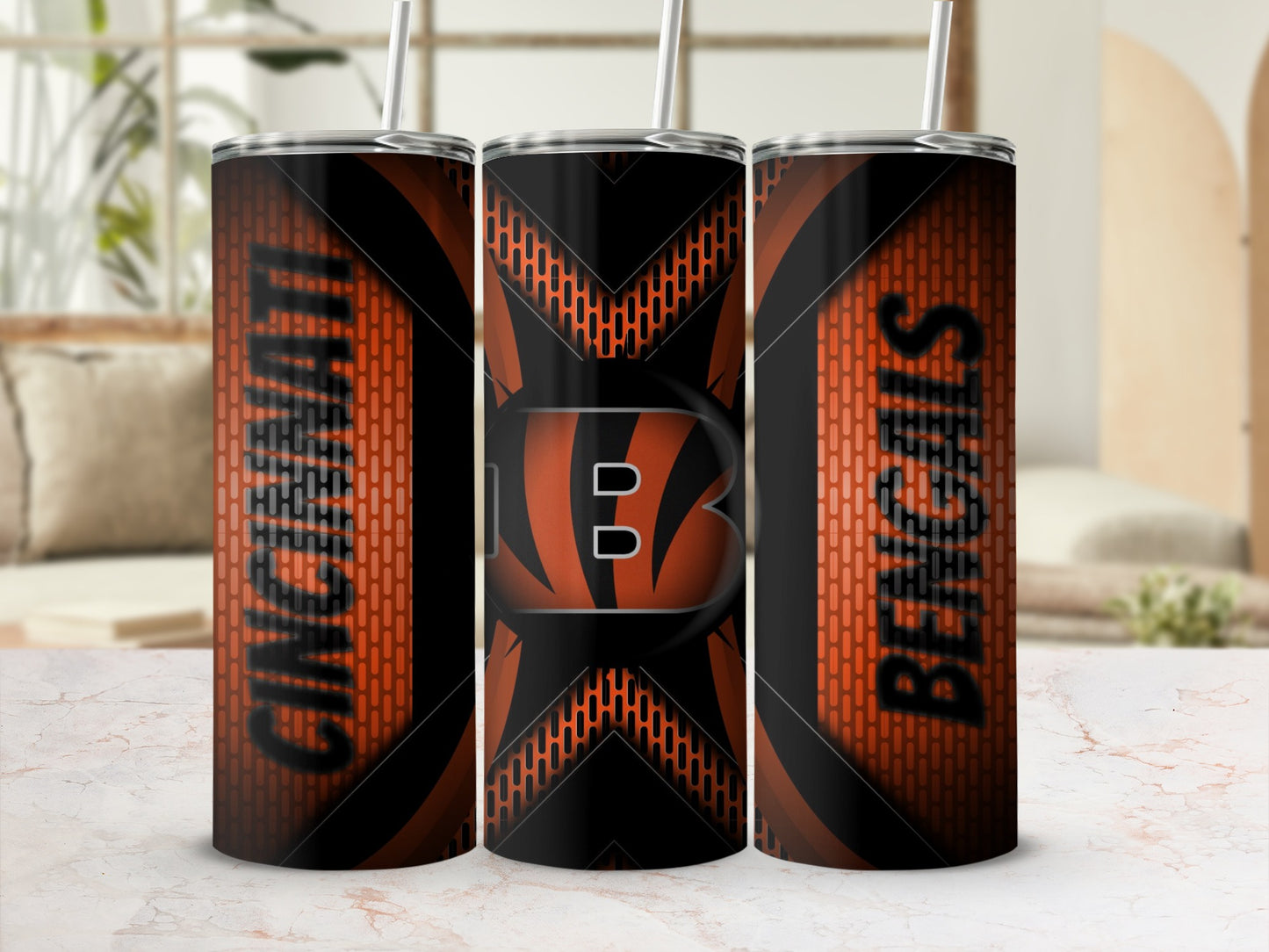 Cincinnati Bengals Football Team Themed Design Tumblers