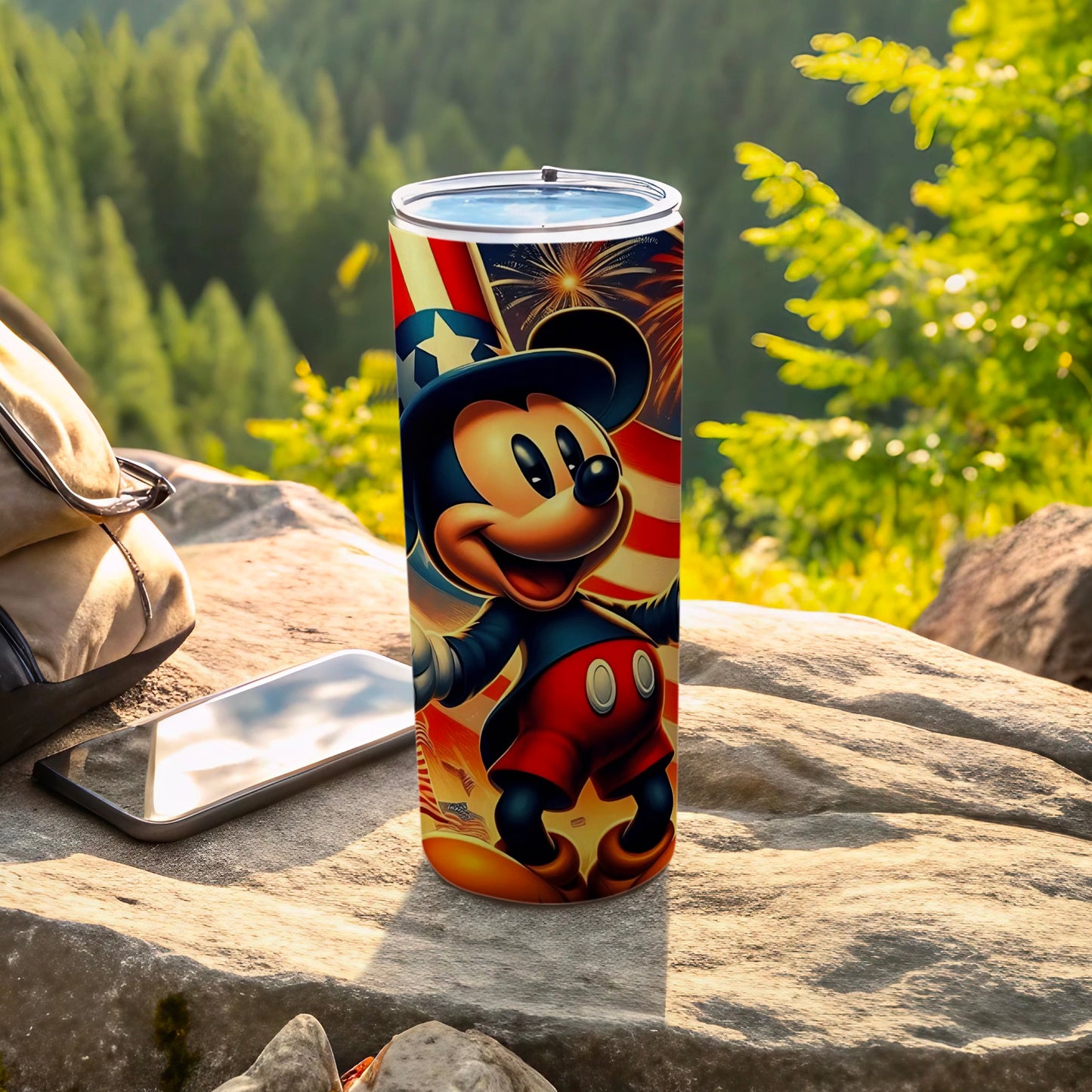 Patriotic Mickey Mouse Tumbler for Outdoor Adventures