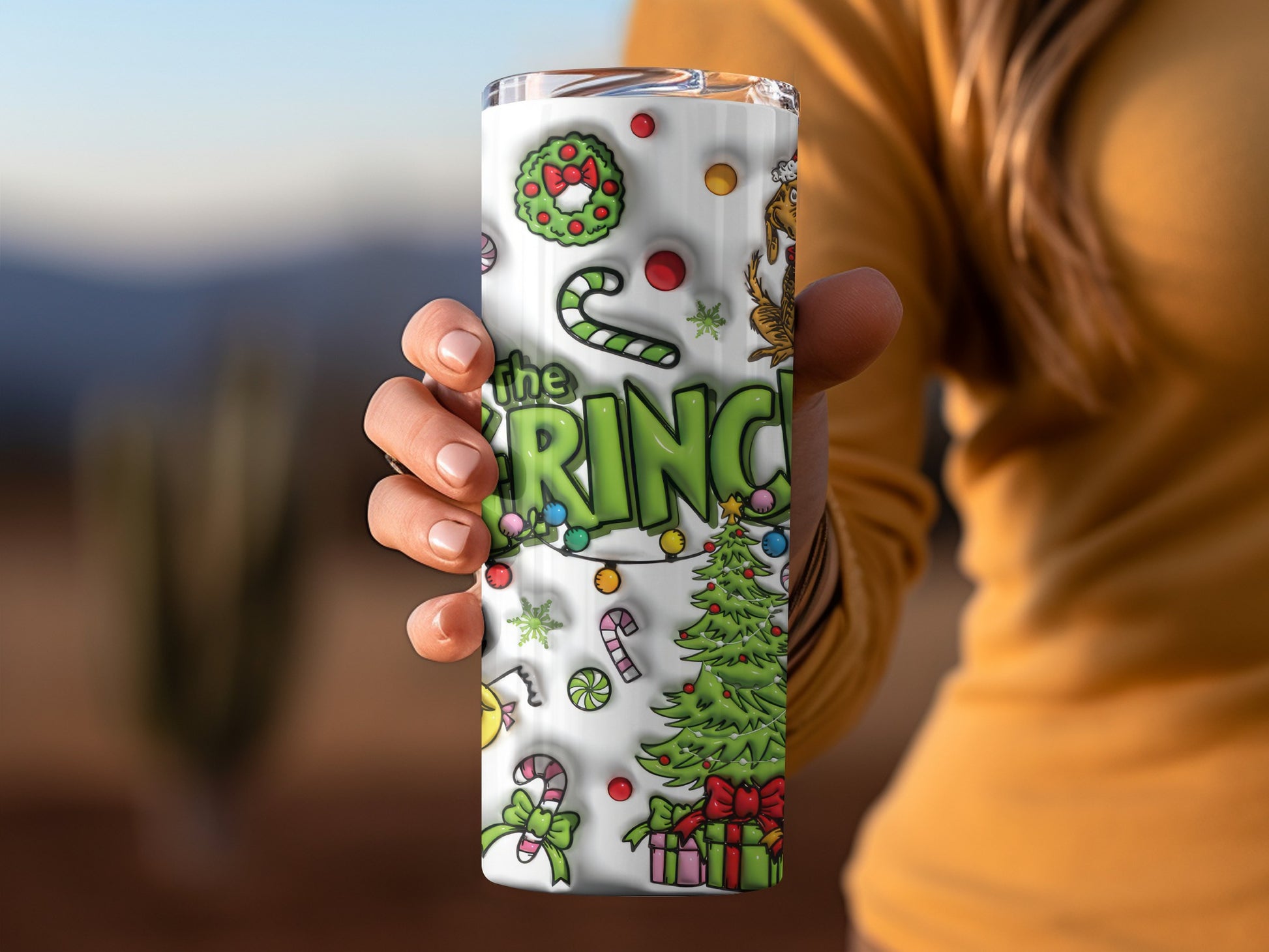 Festive Holiday 'The Grinch' Design Drinkware Accessory