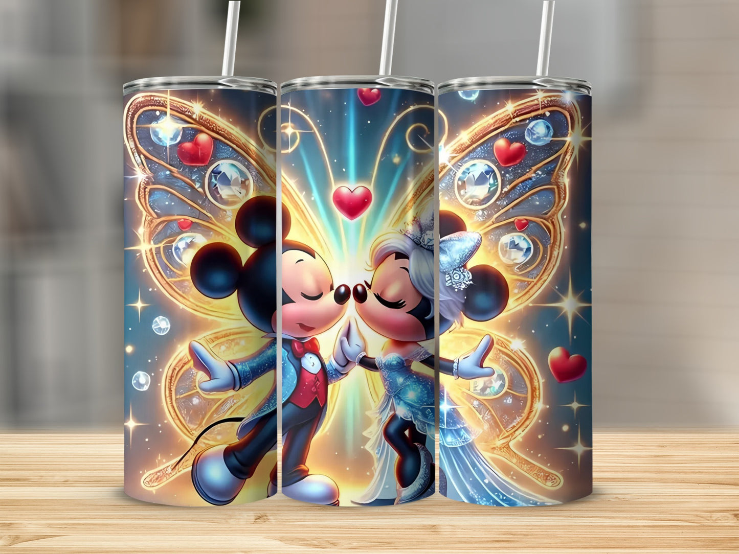 Enchanting Kiss with Butterfly Wings Tumbler