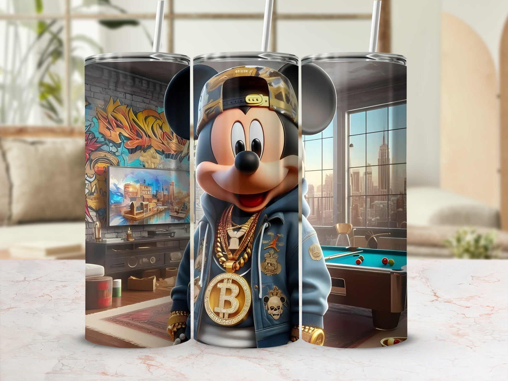 Trendy Mickey Mouse in Urban Art Style Tumbler