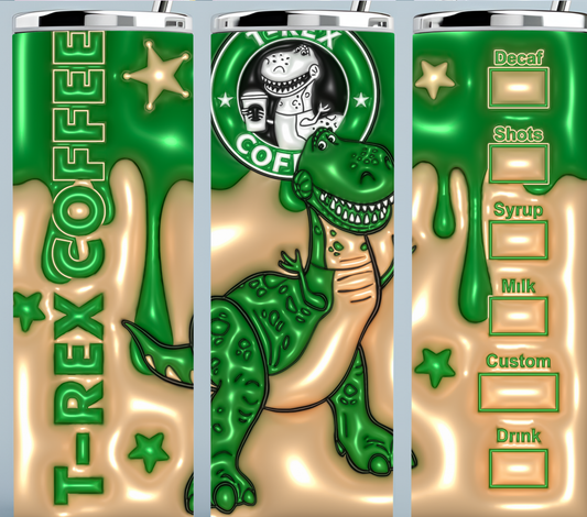 T-Rex Starbucks Coffee tumbler