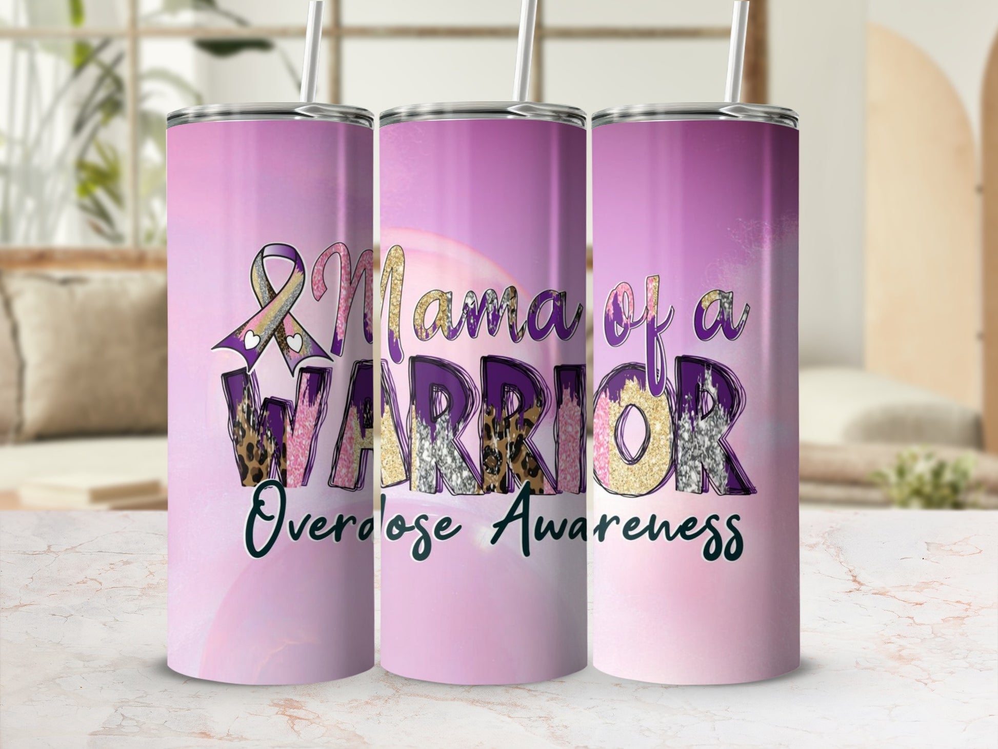 Mama of a Warrior Overdose Awareness Tumbler