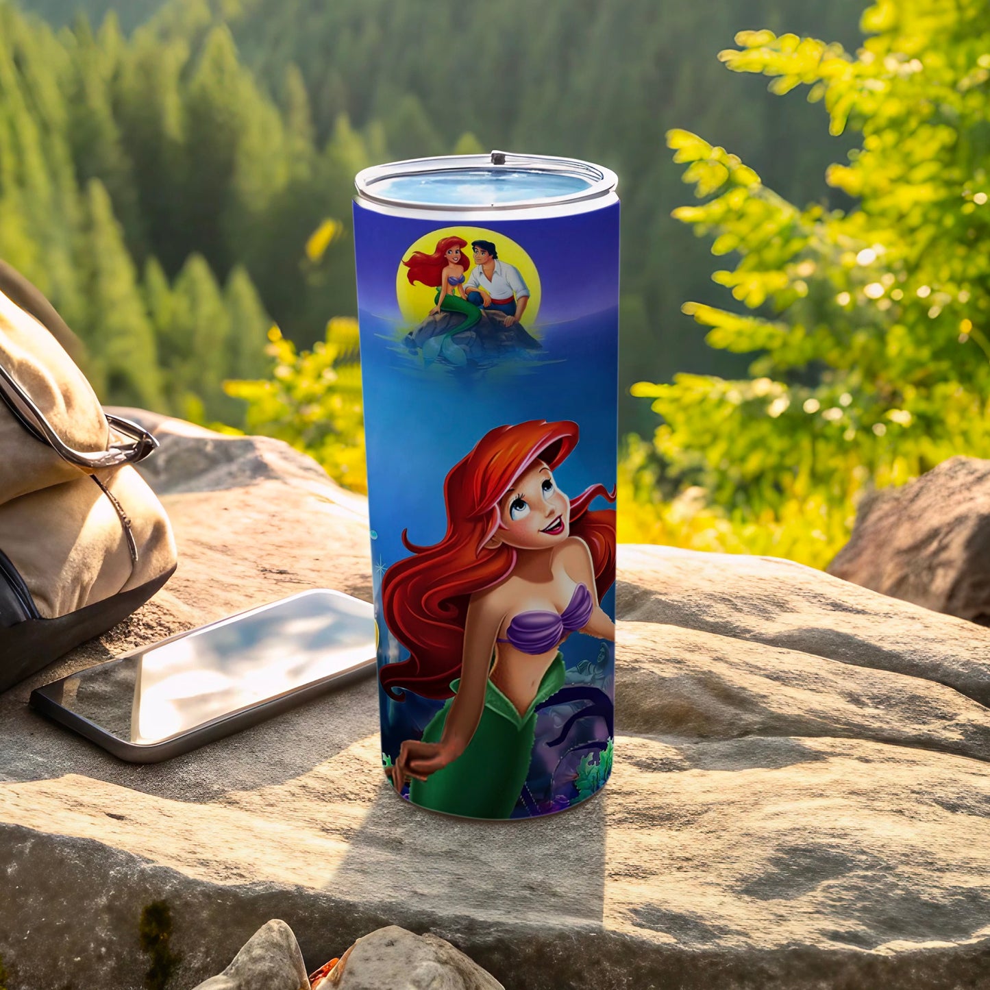 Vibrant Ariel and Eric Wilderness Scene Tumbler