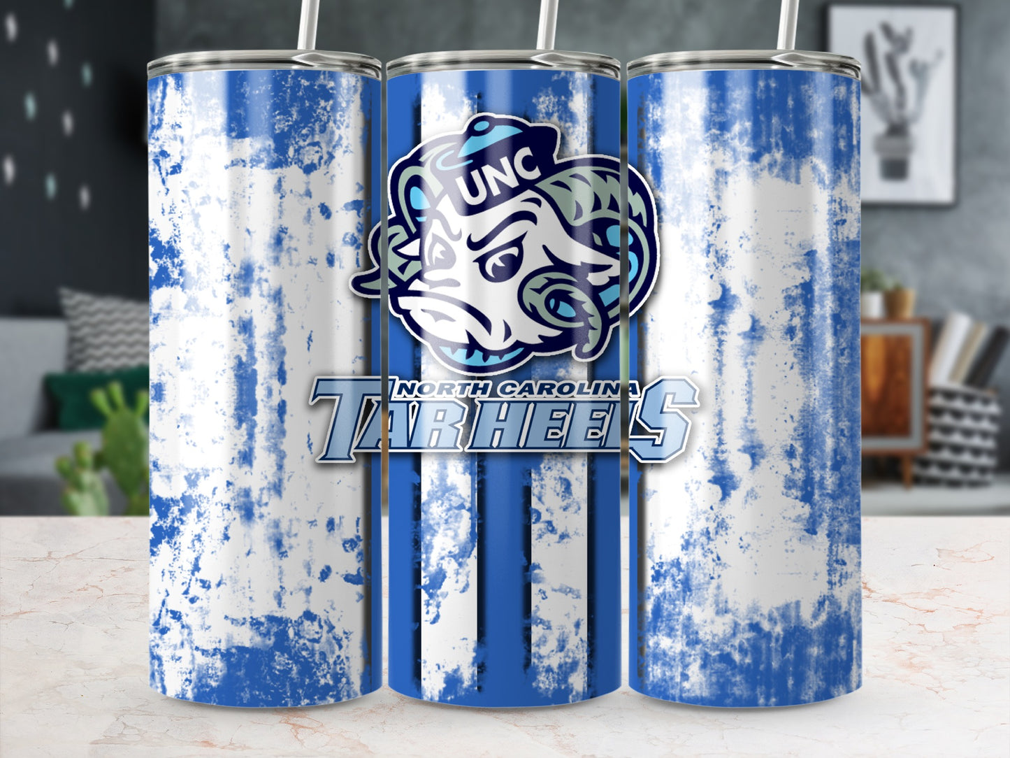 UNC North Carolina Tarheels Tumbler Cup Fade Design