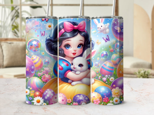 Whimsical Princess Bunny Easter Eggs Butterflies Bubbles Colorful Spring product type