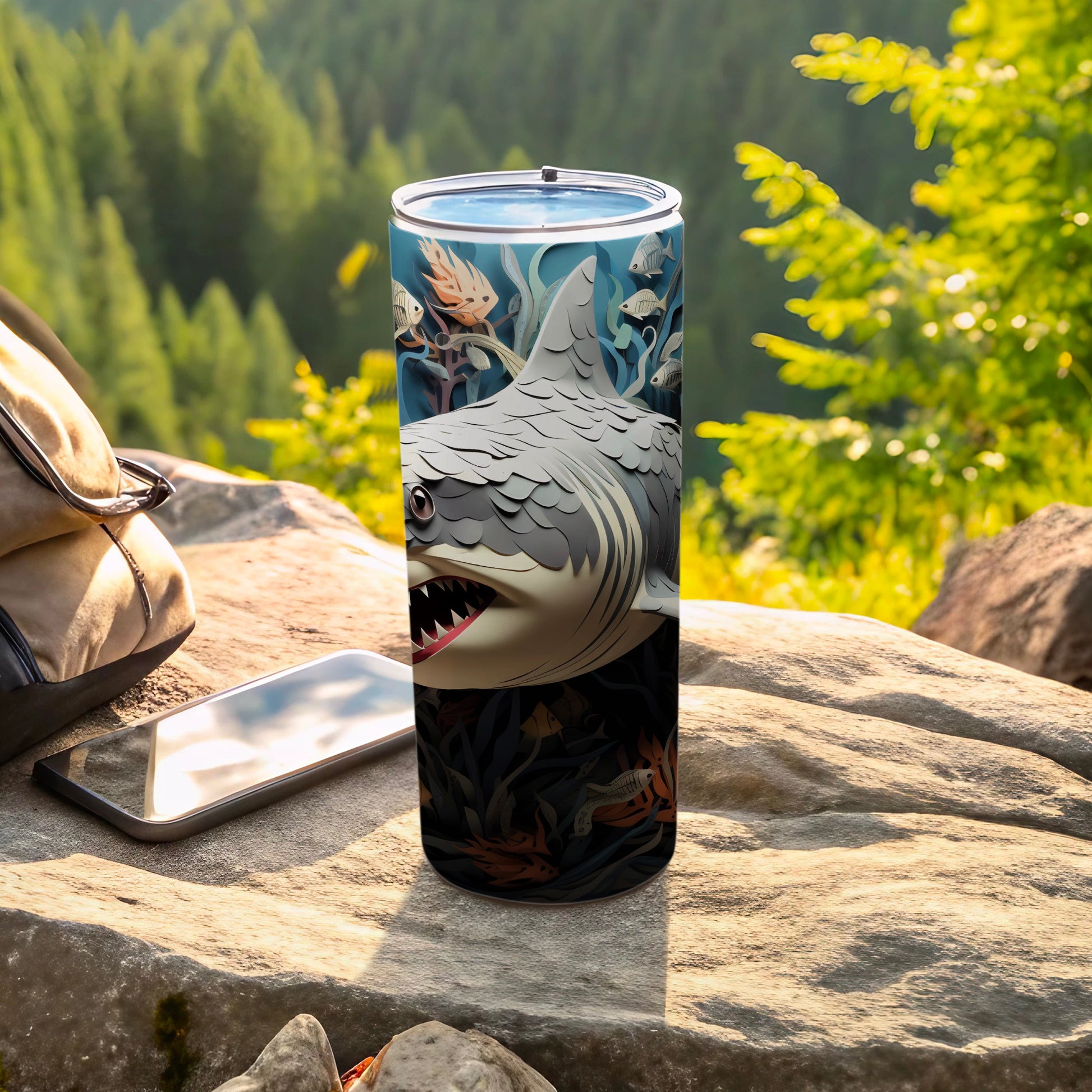 Ferocious Shark Design Ocean Adventure Tumbler product type
