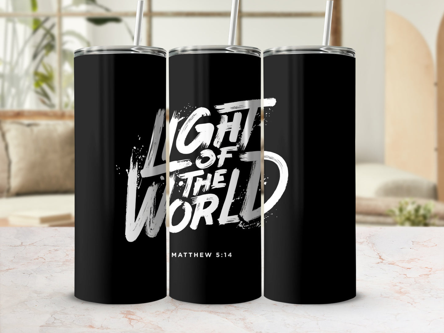 Light of the World Matthew 5:14 tumbler product