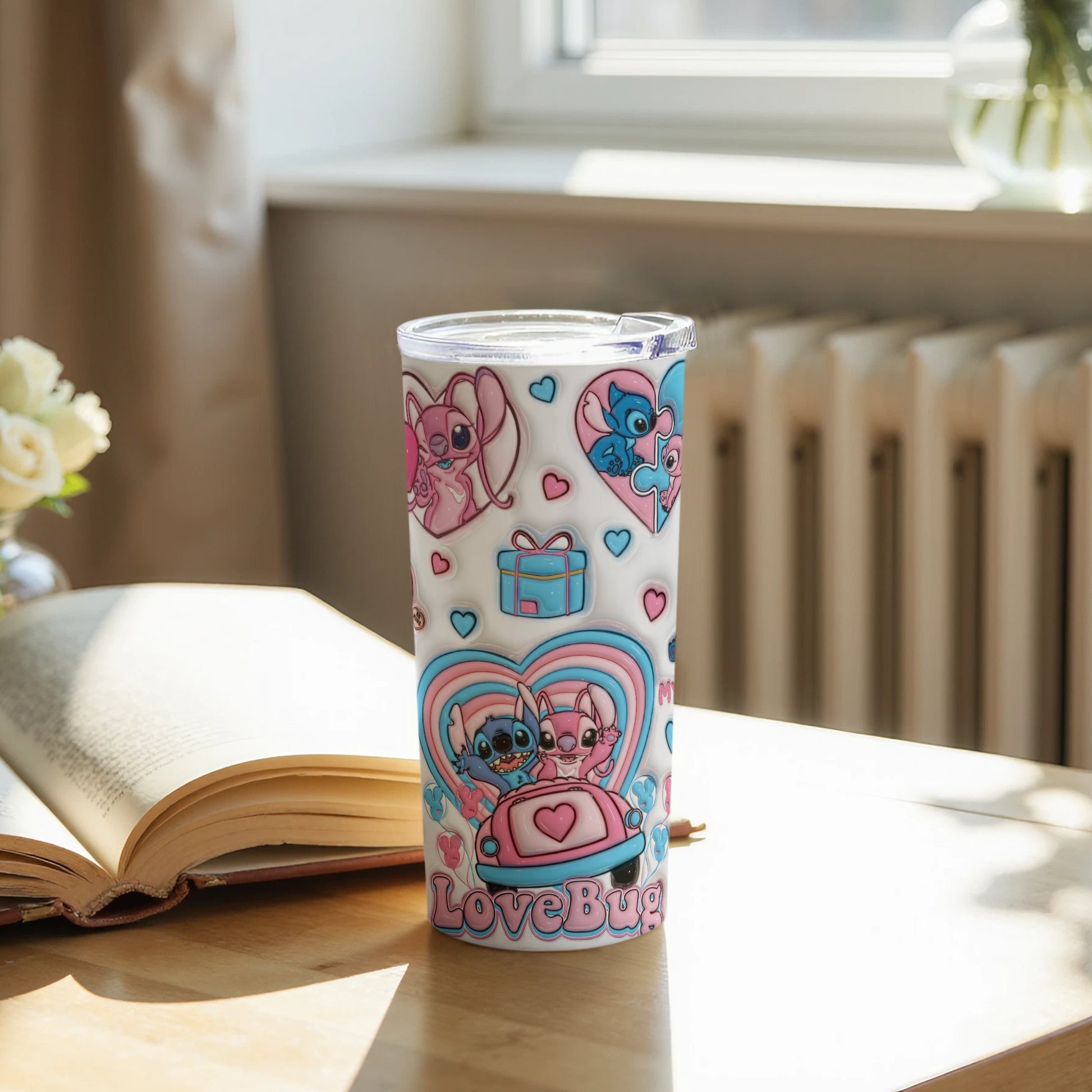 Cute Love Bug Kawaii Style Character Tumbler Cup