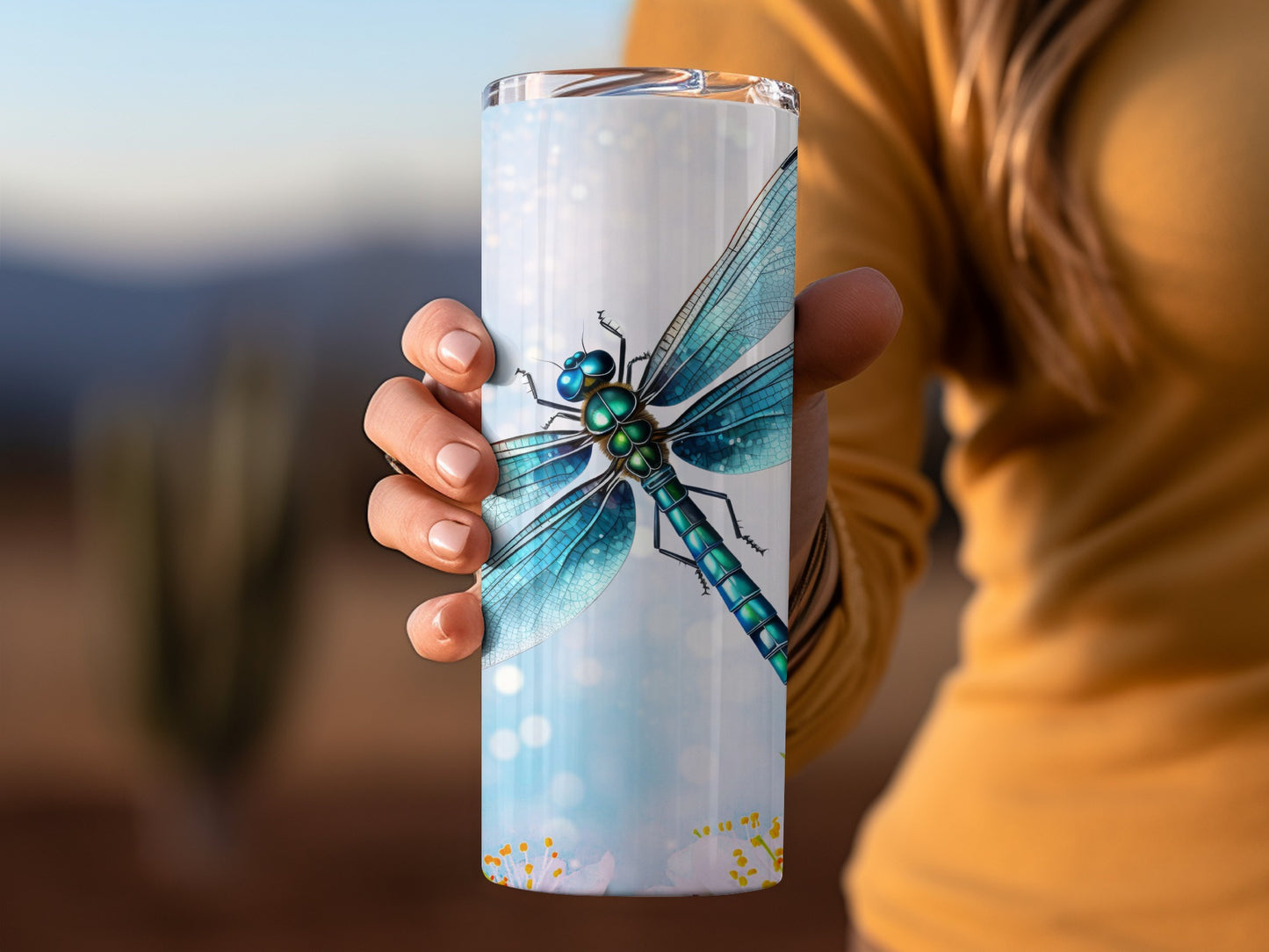 Dragonfly Art Design Tumbler for Nature Lovers
