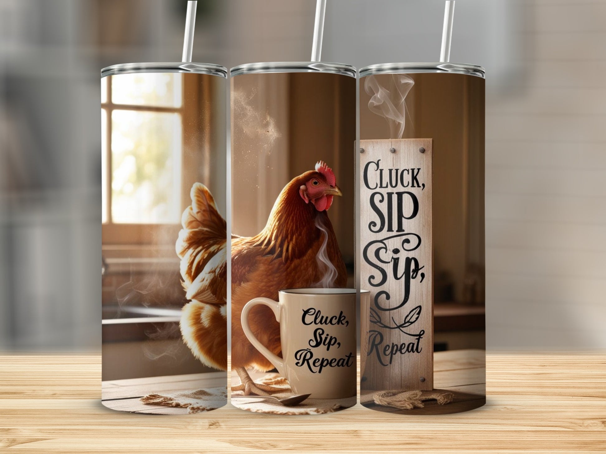 Cluck Sip Repeat Design Stainless Steel Tumbler
