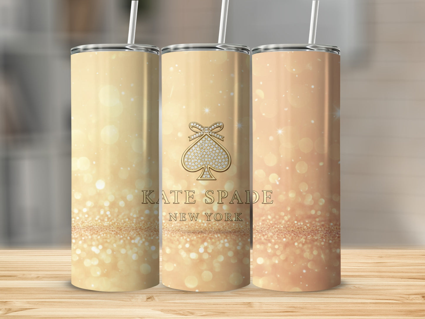 Inspired By Fabulous Kate Spade New York Golden Spade Design Tumblers